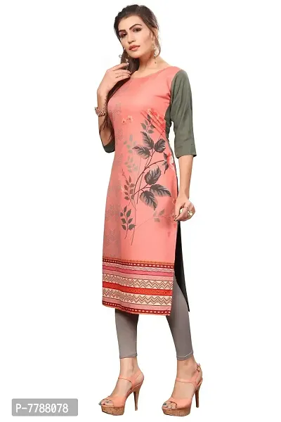 HIVA Trendz Women straight Crepe kurta_177(Peach color)-thumb4