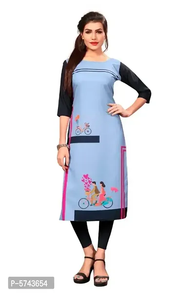 Multicoloured Crepe Printed Kurtas For Women