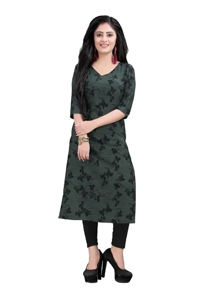 New Ethnic 4 You Women's straight American Crepe kurta