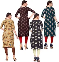 Multicoloured Crepe Digital Printed Kurtas For Women-thumb1