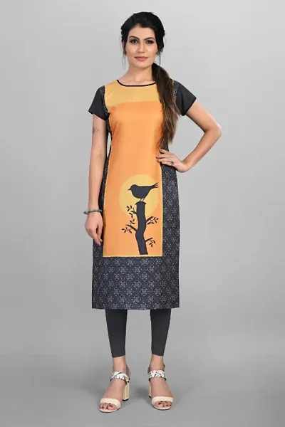 Beautiful American Crepe Stitched Kurta for Women