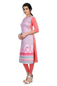 Womens Multicolor Crepe Straight Kurti-thumb3