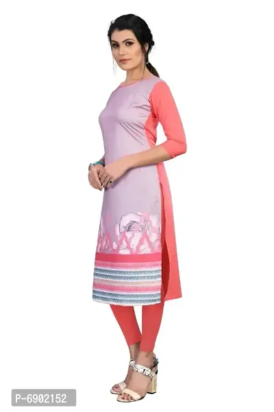 Womens Multicolor Crepe Straight Kurti-thumb4