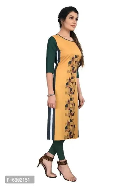 Multicoloured Crepe Digital Printed Kurtas For Women-thumb3