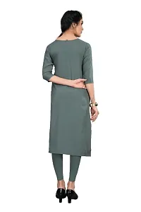 Womens Multicolor Crepe Straight Kurti-thumb1