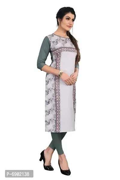 Womens Multicolor Crepe Straight Kurti-thumb3