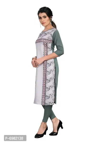 Womens Multicolor Crepe Straight Kurti-thumb4