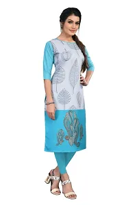 Multicoloured Crepe Digital Printed Kurtas For Women-thumb2