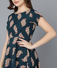 Womens Western Wear Fit and Falre Skater Dress-thumb2