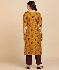 Kurti Pant Set for Women - Crepe Long Straight Printed Kurta with Pant-thumb1