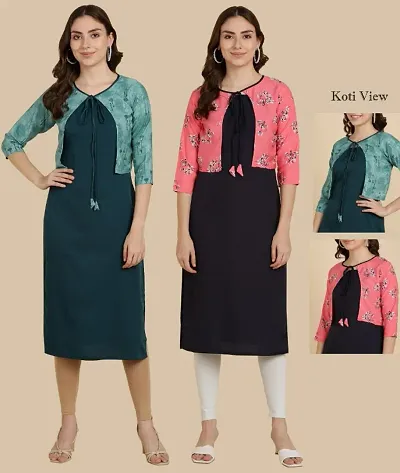 Fancy Crepe Combo of 2 Kurti