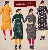 Womens Crepe Straight Cut Kurti ( Combo Pack Of 4 Pcs )-thumb1