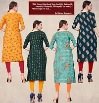 Womens Crepe Straight Cut Kurti ( Combo Pack Of 4 Pcs )-thumb1