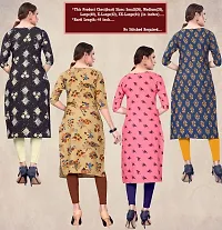 Womens Crepe Straight Cut Kurti ( Combo Pack Of 4 Pcs )-thumb1