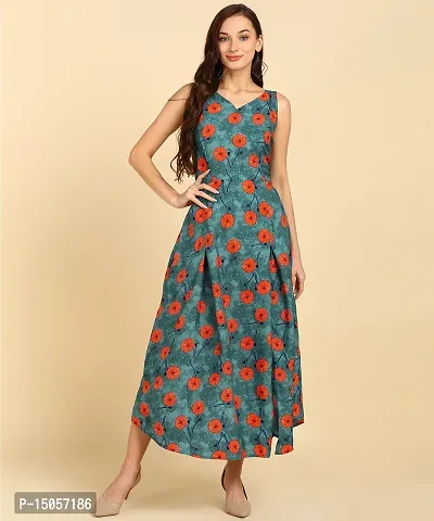 Classic Crepe Printed Dresses for Women-thumb3