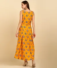 Stylish Crepe Yellow Printed Dress For Women-thumb3