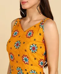 Stylish Crepe Yellow Printed Dress For Women-thumb2