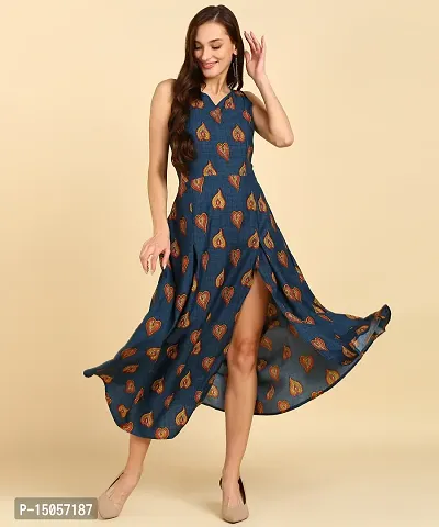 Classic Crepe Printed Dresses for Women-thumb4