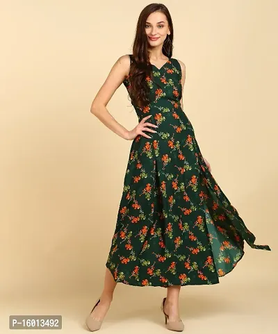Fancy Crepe Gown For Women-thumb0