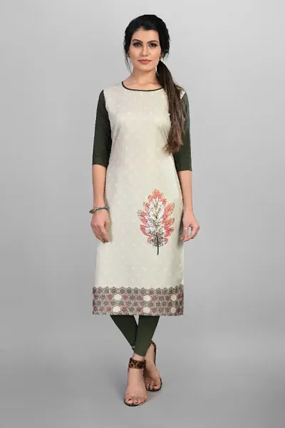 Womens Regular Crepe Fit Aline Kurti