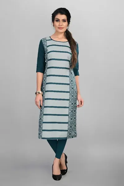 New Ethnic 4 You Women Crepe Straight Cut Kurti