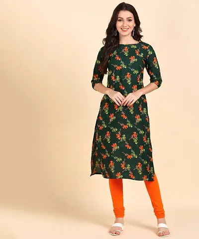 Womens Regular Crepe Fit Aline Kurti