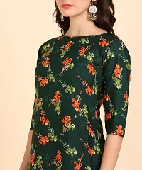 Women Printed Kurta  (Green)-thumb2