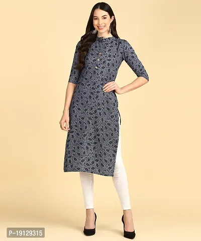 Womens printed Crepe Button kurti