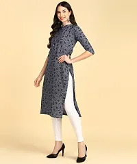 Womens printed Crepe Button kurti-thumb2