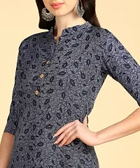 Womens printed Crepe Button kurti-thumb3