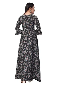 Womens Aline Black Color Crepe Anarkali Gown-thumb3