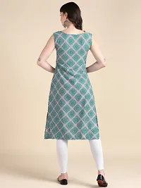 Womens Sleeveless Crepe Printed Kurta-thumb2