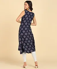 Womens Casual Wear Sleeveless Round Kurtis-thumb1