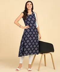 Womens Casual Wear Sleeveless Round Kurtis-thumb2