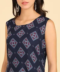 Womens Casual Wear Sleeveless Round Kurtis-thumb4