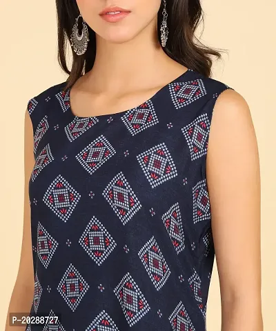 Womens Casual Wear Sleeveless Round Kurtis-thumb5