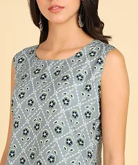 Womens Casual Wear Sleeveless Round Kurtis-thumb3