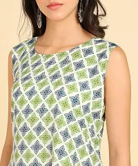 Womens Casual Wear Sleeveless Round Kurtis-thumb3