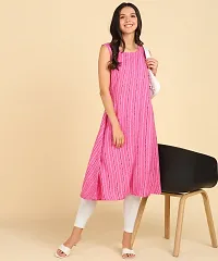 Womens Casual Wear Sleeveless Round Kurtis-thumb2