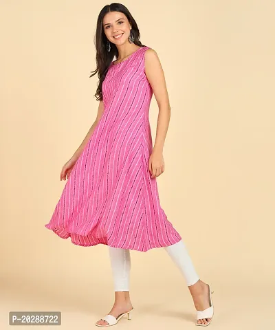 Womens Casual Wear Sleeveless Round Kurtis-thumb4