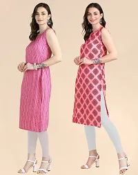 Womens Sleeveless Crepe Printed Kurta Pack Of 2-thumb4