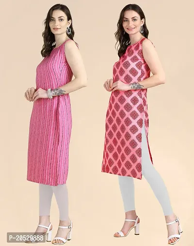 Womens Sleeveless Crepe Printed Kurta Pack Of 2-thumb5