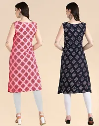 Womens Sleeveless Crepe Printed Kurta Pack Of 2-thumb3