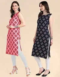 Womens Sleeveless Crepe Printed Kurta Pack Of 2-thumb4