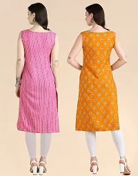 Womens Sleeveless Crepe Printed Kurta Pack Of 2-thumb3