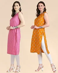 Womens Sleeveless Crepe Printed Kurta Pack Of 2-thumb4