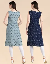 Womens Sleeveless Crepe Printed Kurta Pack Of 2-thumb3