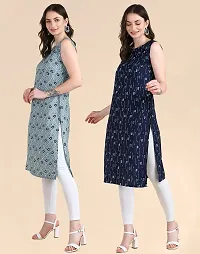 Womens Sleeveless Crepe Printed Kurta Pack Of 2-thumb4