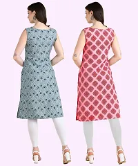 Womens Sleeveless Crepe Printed Kurta Pack Of 2-thumb3