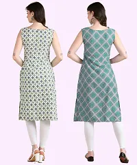 Womens Sleeveless Crepe Printed Kurta Pack Of 2-thumb3